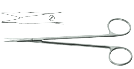 Ножиці операційні, делікатні, гострокінцеві, прямі, леза завужені, Рейнольдса, 160 мм Surgimax 04-388-16